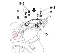 SHAD W0R16T ATTACCO BAULETTO BMW R 1100 RT (413) (E1) 1997