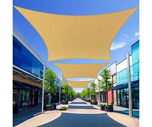 Shade&Beyond Shade Sail - Tenda parasole rettangolare, 30,5 x 56,8 cm, traspirante, con blocco UV, per cortile, patio, pergola e terrazza da giardino (realizziamo dimensioni personalizzate)