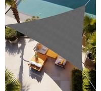 Shade&Beyond Tenda parasole triangolare, 50,8 x 50,8 x 50,8 cm, permeabile, colore grigio scuro, per patio, giardino, cortile, terrazza, pergola (realizziamo dimensioni personalizzate)