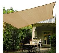 Shade&Beyond Vele parasole curve, 3,5 x 3,5 m, color sabbia, 185 g/m², vela ombreggiante permeabile per patio, terrazza, cortile, cortile (realizziamo dimensioni personalizzate)