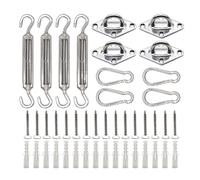 Shade Sail Hardware Kit - Horda Shadge Sail Hardware | Set Di Fissaggio Della Tonalità Della Vela | Kit Di Montaggio A Velo Ombreggiatura | Fissaggio Di Fissaggio Per L'Installazione Di Ca