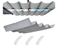 Shade Sail Heavy Duty Waterproof,Retractable UV Protection Canopy With Wavy