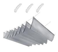 Shade Sail - Heavy Duty Waterproof Retractable UV Protection With Wavy | Patio Sail Shade for Beach Porch Deck Outside Garden Backyard Pool Outdoor