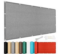 Shade Sail - Tenda parasole rettangolare, traspirante, 230 x 280 cm, protezione UV, per balcone, terrazza, patio, piscina, grigio chiaro e arioso