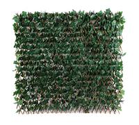 ShadeMart Recinzione espandibile per la privacy, recinzione per cortile, balcone, patio, esterni, finta edera, decorazione per siepe artificiale, per fondali, ponti, giardino, casa, foglie su un lato,