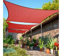 ShadeMart SmTAPR1016 - Tenda parasole da sole per auto, tenda da sole, colore rosso, 2,7 x 2,7 m, colore rosso UPF50, impermeabile, resistente ai raggi UV, resistente ai raggi UV, molto resistente