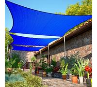 ShadeMart SmTAPR1016 - Tenda parasole rettangolare da 3 x 6 m, colore blu - Tenda parasole UPF50 - Telo ombreggiante impermeabile e resistente ai raggi UV, molto resistente, per il riparo da auto