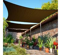 ShadeMart Tenda a vela 21 x 21 piedi marrone UPF50 quadrato tessuto in tessuto impermeabile resistente ai raggi UV, resistente, garage e patio esterno, personalizziamo il