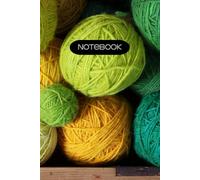 Shades of Green and Yellow Balls of Yarn | 6"x9" | 120 Lined pages