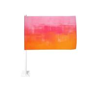 Shades Of Neon Rosa E Arancione Auto Bandiera Esterna Finestra Clip 30x45 Cm Doppio Lato Decorazione Auto