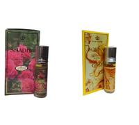 Shadha & Sondos Concentrated Perfume Oil Roll-On (6ml x 2 Combo Pack) | Alcohol-Free Long Lasting Arabic Attar for Men & Women | Floral, Sweet, Musky Unisex Perfume