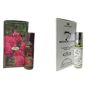 Shadha & White Horse Concentrated Perfume Oil Roll-On (6ml x 2 Combo Pack) | Alcohol-Free Long Lasting Arabic Attar for Men & Women | Floral, Fresh, Musky Unisex Perfume