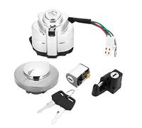 shadow 600-KIMISS Coperchio benzina interruttore accensione, chiave accensione blocco tappo accensione serbatoio benzina per VT600 Shadow 400 750