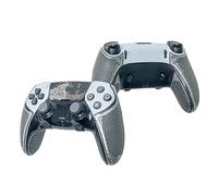 SHADOW BOOLT - Kit di impugnature per controller, antiscivolo, multi-texture, assorbimento del sudore, nastro pre-tagliato, di SHADOW BOOLT (grigio metallizzato e argento, 2.0 per DualSense Edge)