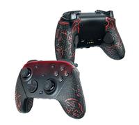 SHADOW BOOLT Manopole per controller per GameSir G7 Pro, antiscivolo, multi-texture, assorbe il sudore, pre-tagliate, kit skin nastro adesivo (nero, rosso e grigio metallizzato)