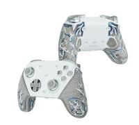 SHADOW BOOLT Manopole per controller per GameSir G7 Pro, antiscivolo, multi-texture, assorbe il sudore, pre-tagliate, kit skin nastro adesivo (grigio cenere, blu metallizzato e bianco)