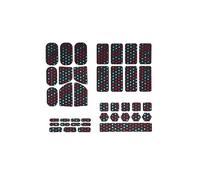 SHADOW BOOLT Nastro antiscivolo per mouse antiscivolo, a prova di sudore, pre-tagliato e facile da usare, design autoadesivo, tipo sottile 0,3 mm (nero) (universale rosso)