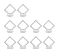Shadow Box 5/10 pezzi 3D cornice for foto galleggiante scatola ombra espositore for gioielli supporto for anello pendente protezione for pietre Commemorare(White 10PCS)