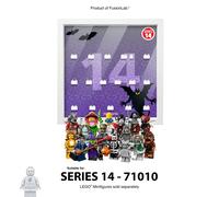 Shadow Box Cornice Vetrina Frame 27 CM Display LEGO Minifigure Series 14 71010