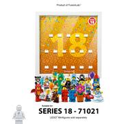 Shadow Box Cornice Vetrina Frame 27 CM Display LEGO Minifigure Series 18 71021