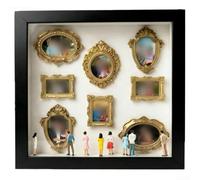 Shadow Box - Kit di costruzione per mostre fai da te con 8 cornici scalabili e 10 statuette contestuali (nero)