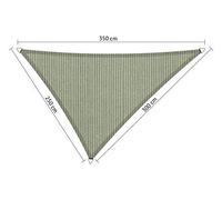 Shadow Comfort Ombra Vela Parasole Impermeabile HDPE Tenda da giardino per Esterno Giardino Terrazza UV Blocco - Triangolo 2,5x3x3,5m - Moonstone Green