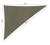 Shadow Comfort Ombra Vela Parasole Impermeabile HDPE Tenda da giardino per Esterno Giardino Terrazza UV Blocco - Triangolo 3x4x5m - Desert Storm