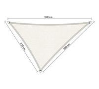 Shadow Comfort Ombra Vela Parasole Impermeabile HDPE Tenda da giardino per Esterno Giardino Terrazza UV Blocco - Triangolo 2,5x3x3,5m - Bianco artico