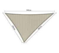 Shadow Comfort Ombra Vela Parasole Impermeabile HDPE Tenda da giardino per Esterno Giardino Terrazza UV Blocco - Triangolo 2,5x3x3,5m - Sabbia Sahara
