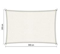 Shadow Comfort Rettangolo Ombreggiatura, Arctic White, 2x3m