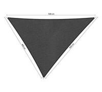 Shadow Comfort Shadow Vela Parasole Idratante HDPE Tenda da giardino per Esterno Giardino Terrazza UV Blocco - Triangolo 4,5x5x5,5m - Carbon Black