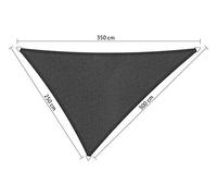 Shadow Comfort Shadow Vela Parasole Idratante HDPE Tenda da giardino per Esterno Giardino Terrazza UV Blocco - Triangolo 2,5x3x3,5m - Carbon Black