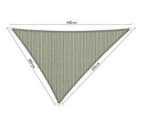 Shadow Comfort Shadow Zela Parasole Idratante HDPE Tenda da giardino per Esterno Giardino Terrazza UV Blocco - Triangolo 3x3,50x4m - Moonstone Green