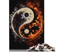 Shadow Flame Yin And Yang Jigsaw Puzzle Impossibili 1000 Pezzi Decorazione Per La Casa. Rilassamento E Intelligence Per Adulti E Bambini Da 12 Anni 1000pcs (38x26cm)