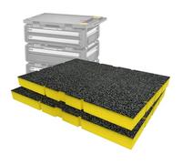 Shadow Foam Confezione di inserti compatibili con cassetti ToughSystem 2.0 DXL, schiuma taglia e stacca per l'organizzazione della cassetta degli attrezzi (giallo, 50 mm)