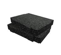 Shadow Foam Confezione di inserti compatibili con sistemi modulari Makpac, schiuma taglia e stacca per l'organizzazione della cassetta degli attrezzi (nero, 50 mm)