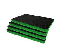 Shadow Foam Confezione di inserti realizzati per Peli 1500, inserti in schiuma per custodie Peli | Organizzazione per fotografia, verde / 30 mm