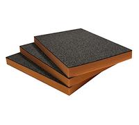 Shadow Foam Pacchetto valore (600 mm x 420 mm), schiuma personalizzabile per organizzare cassette degli attrezzi (Confezione da tre (Profondità 50mm), Nero su arancio)