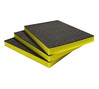 Shadow Foam Pacchetto valore (600 mm x 420 mm), schiuma personalizzabile per organizzare cassette degli attrezzi (Confezione da tre (Profondità 50mm), Nero su giallo)