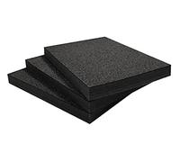 Shadow Foam Pacchetto valore (600 mm x 420 mm), schiuma personalizzabile per organizzare cassette degli attrezzi (Confezione da tre (Profondità 50mm), Nero pieno)