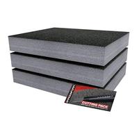 Shadow Foam Starter Kit da 3 pezzi, inserti in schiuma per cassetta degli attrezzi, foglio in schiuma, 40 x 32 cm, organizzazione cassetta degli attrezzi fai da te e sistemi di stoccaggio degli