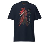 Shadow Warrior - Maglietta estetica giapponese Samurai Shinobi per giocatori - Design feudale ispirato al Giappone per i fan dell'universo Shadow Creed, Marina Militare, M