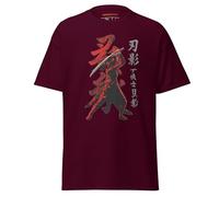 Shadow Warrior - Maglietta estetica giapponese Samurai Shinobi per giocatori - Design feudale ispirato al Giappone per i fan dell'universo Shadow Creed, Bordeaux, XL