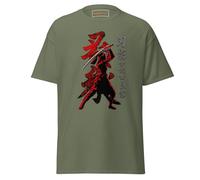 Shadow Warrior - Maglietta estetica giapponese Samurai Shinobi per giocatori - Design feudale ispirato al Giappone per i fan dell'universo Shadow Creed, Verde militare, L
