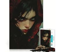 Shadowed Gaze︰ Dark Enchantress Puzzle da 1000 pezzi per adolescenti Puzzle di logica mentale Gioco per il tempo libero Bordo fine Regalo speciale 50x75cm