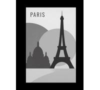 Shadows of Paris: A Minimalist Abstract Art Decorative Notebook - Modernist Black and White Cover Art - Coffee Table Book - Travel Journal - Large 8.25x11 size - Unlined - 120 Numbered pages