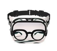 ShadowySpectacles Marsupio quadrato a doppio strato con cinghia regolabile per attività all'aperto, nero, taglia unica, Nero , Taglia unica