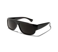 ShadyVEU Basik Eyewear Occhiali da sole con lenti scure, Montatura Nera/Lenti Nere Super Scuri, Medium