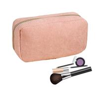 Shaersu Astuccio in velluto a coste ad alta capacità, per scuola media e università, contenitore artistico per viaggi, pendolarismo, pittura, marcatura, diario, rosa, Refer to description, Unisex