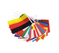 Shaersu Bandiere con 32 paesi, bandierine per partite di calcio su una corda, 10 m/11,9 m, per decorazioni per feste, bar, club, decorazioni per interni ed esterni